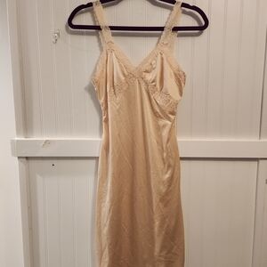 Elegant Cream Lace Slip Dress